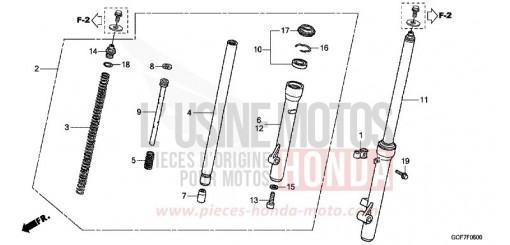 FORCELLA ANTERIORE CRF70FC di 2012
